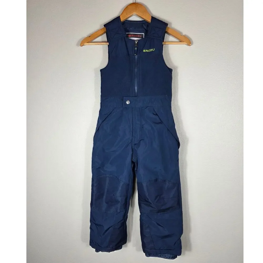 Snozu Boy's Navy Blue Snow Ski Bibs Size 5 Outdoors